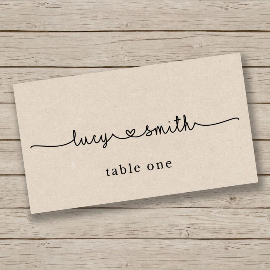 Printable Escort Card Template - Place Card Template - Tent Throughout Ms Word Place Card Template