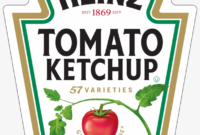Printable Heinz Ketchup Label Png Image | Transparent Png with Heinz Label Template