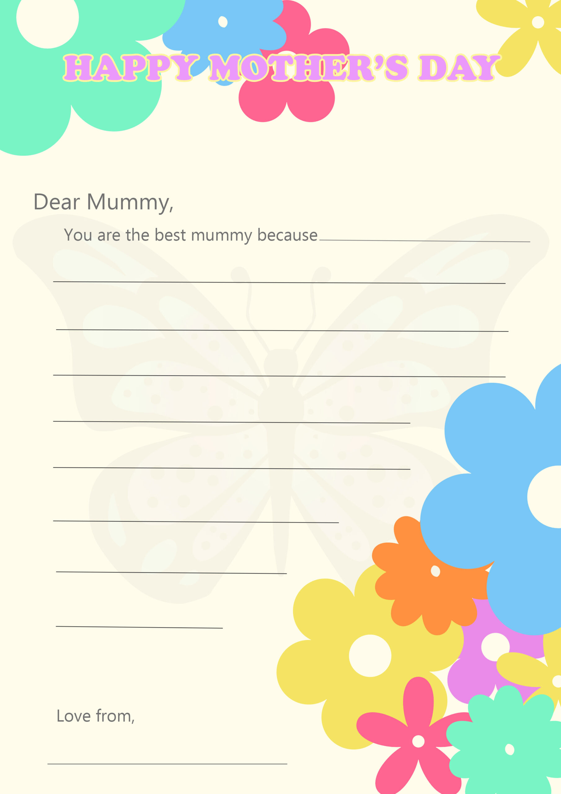 Printable Mother's Day Letter - Blog Pertaining To Mother's Day Letter Template