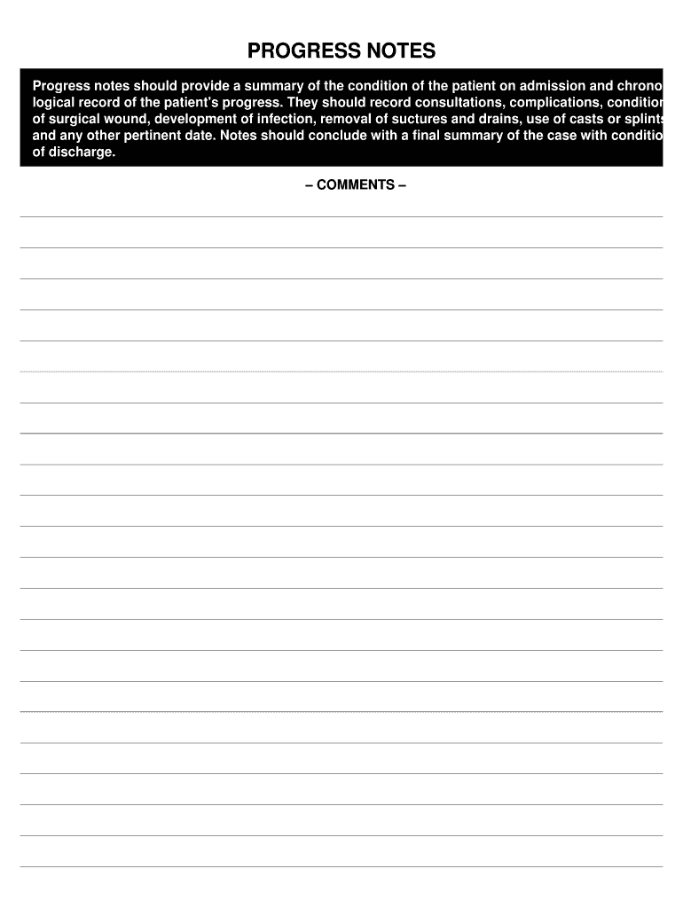 Printable Progress Notes Template – Fill Online, Printable Intended For Hospital Progress Note Template