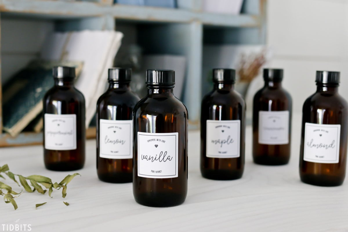 Printable Vanilla Extract Labels – Tidbits In Homemade Vanilla Extract Label Template