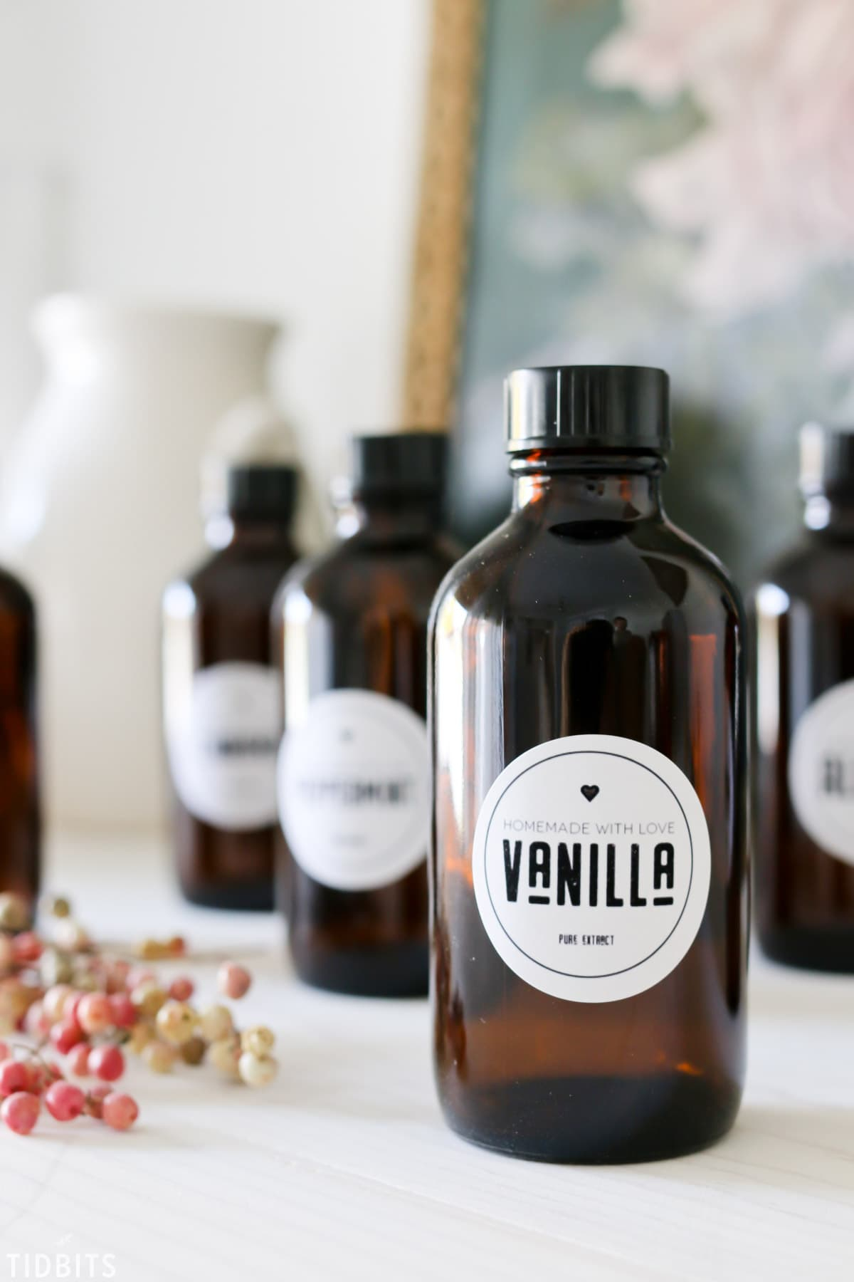Printable Vanilla Extract Labels – Tidbits Inside Homemade Vanilla Extract Label Template