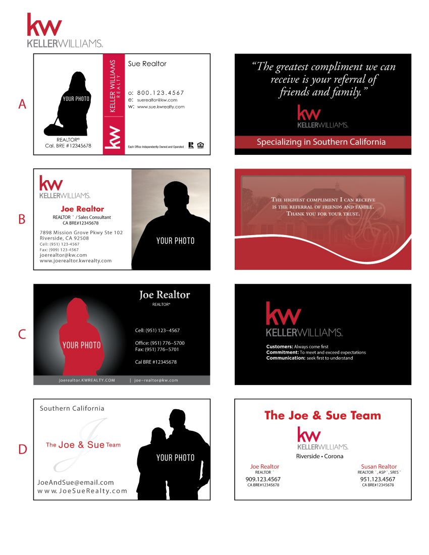 Printing Connection · Keller Williams Business Cards In Keller Williams Letterhead Templates