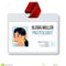 Proctologist Identification Badge Vector. Woman. Id Card Inside Hospital Id Card Template