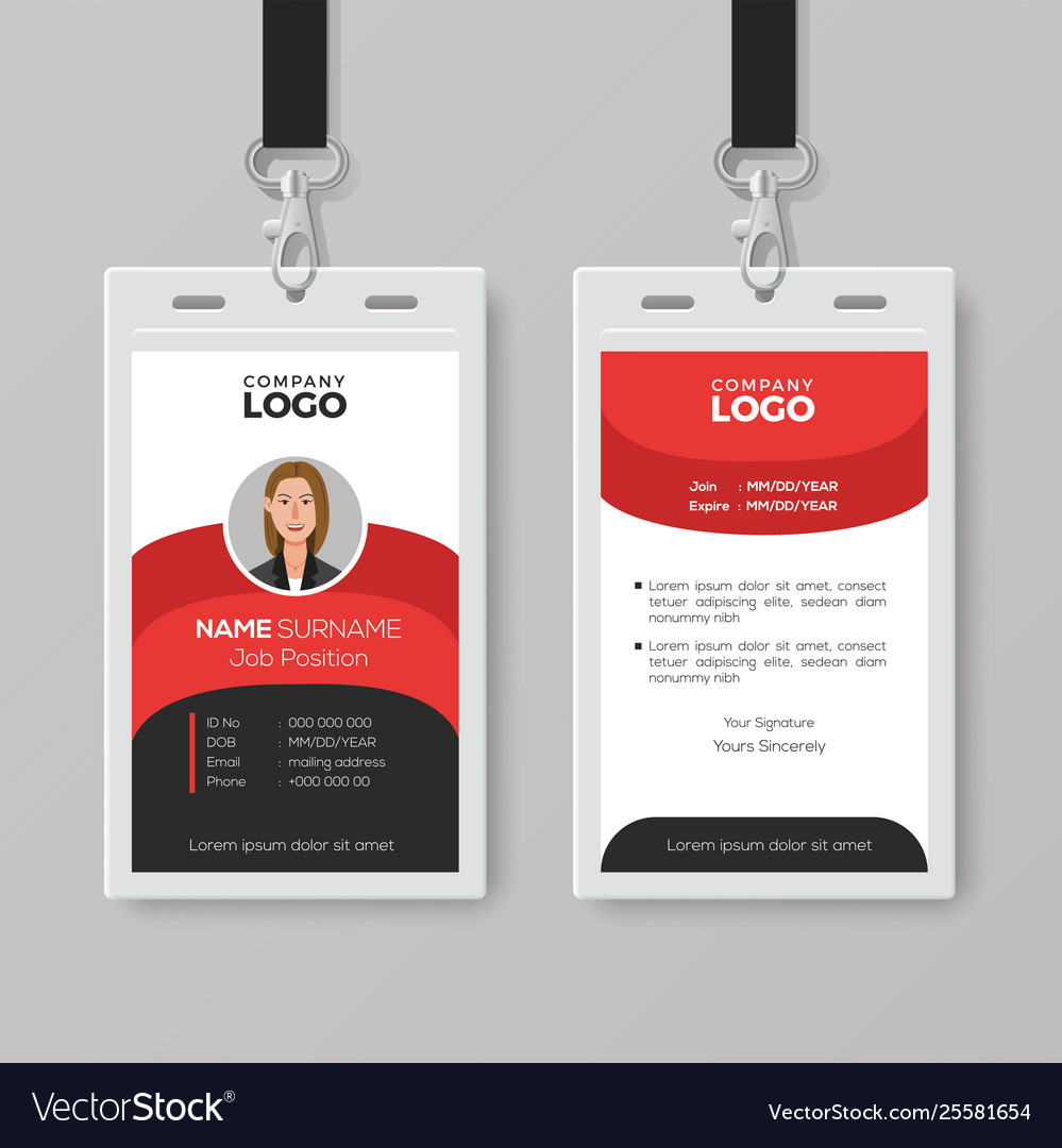 Professional Employee Id Card Template Intended For Media Id Card Templates