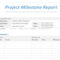Project Milestone Report Word Template Throughout It Report Template For Word