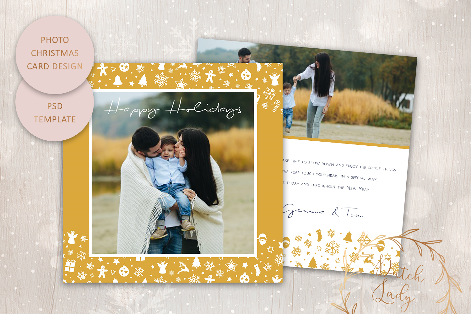 Psd Christmas Photo Card Template 7 – Vsual For Holiday Card Templates For Photographers