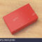 Red Shoe Box Container On Wooden Background. Packaging Regarding Nike Shoe Box Label Template