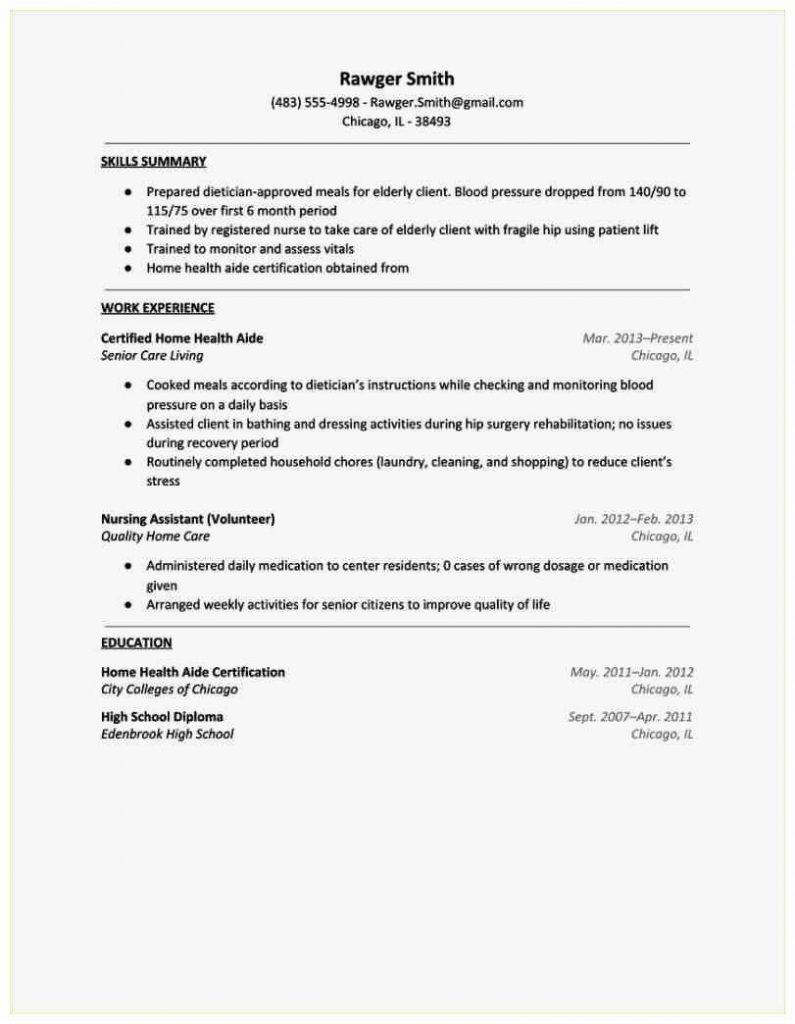 Resume Words For Home Health Aide Objective Job Description Intended For Home Health Care Invoice Template