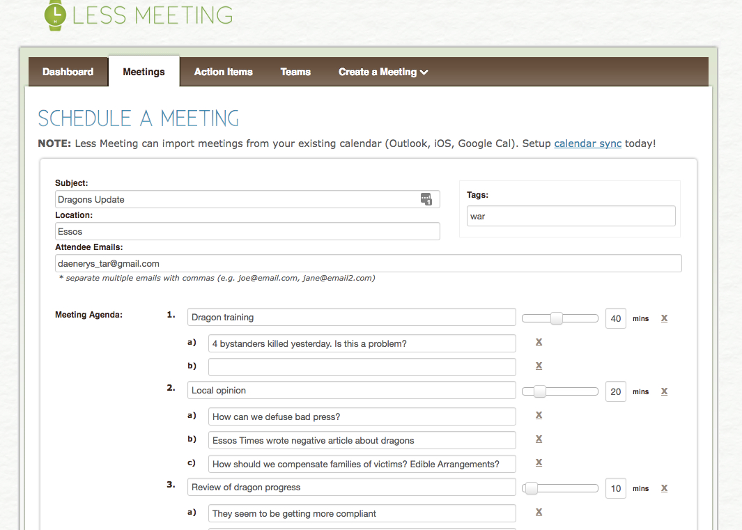Run More Efficient Meetings: 14 Tools For Shared Agendas With Meeting Note Taking Template