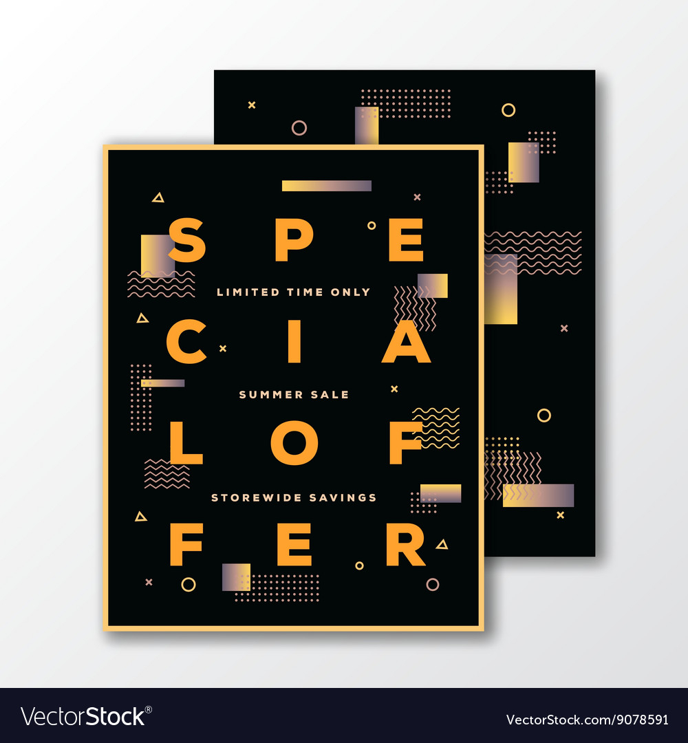 Sale Special Offer Poster Card Or Flyer Template With Offer Flyer Template