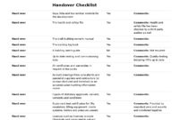 Sample Handover Checklist - Colona.rsd7 within Handover Certificate Template