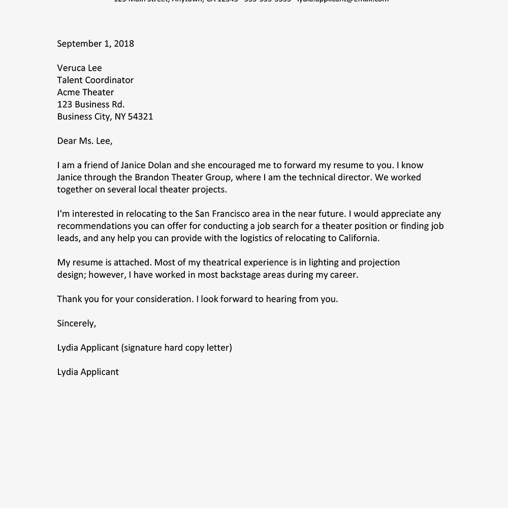 Sample Referral Emails For Career Networking For Job Referral Email Template