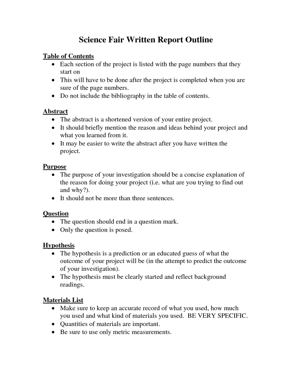 Science Ir Report Example Written Formatting Reports In Ir Report Template