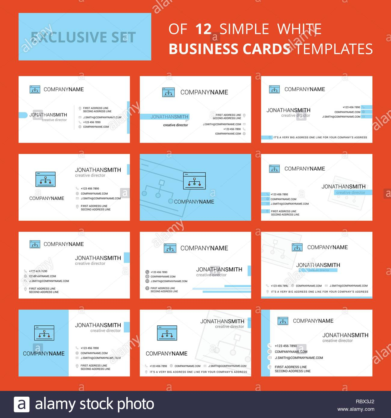 Set Of 12 Networking Creative Busienss Card Template Throughout Networking Card Template