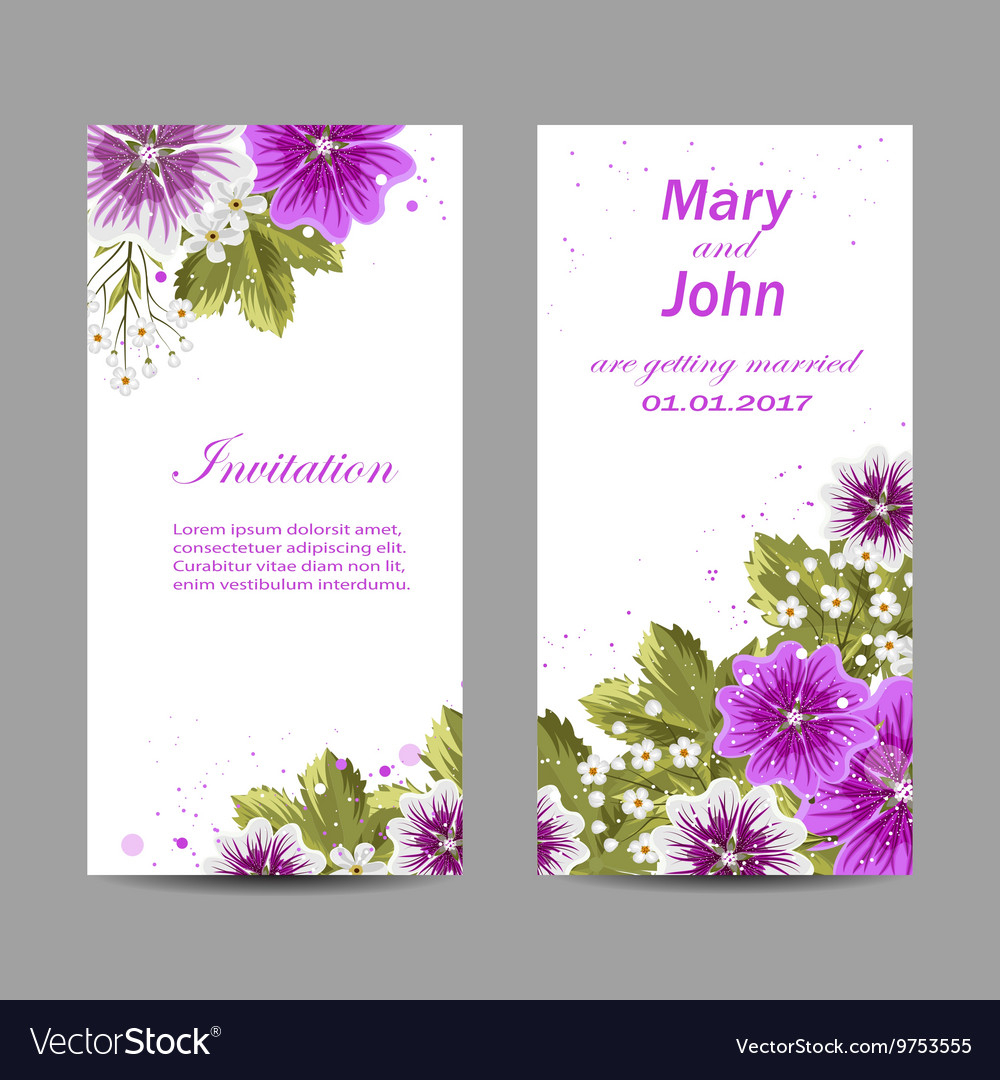 Set Of Wedding Invitation Cards Design Throughout Invitation Cards Templates For Marriage