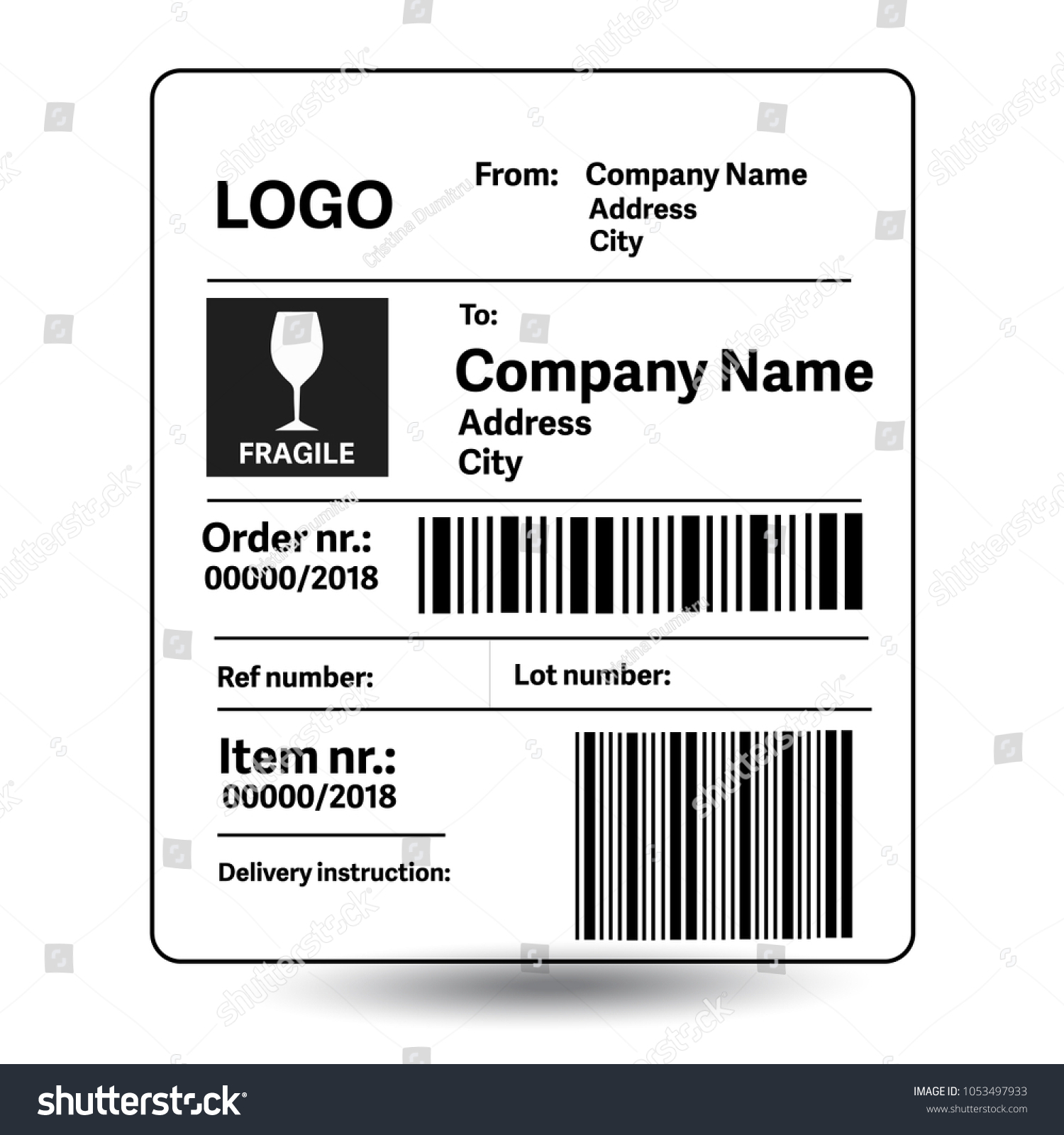 Shipping Label Template – Colona.rsd7 Intended For Mailing Address Label Template