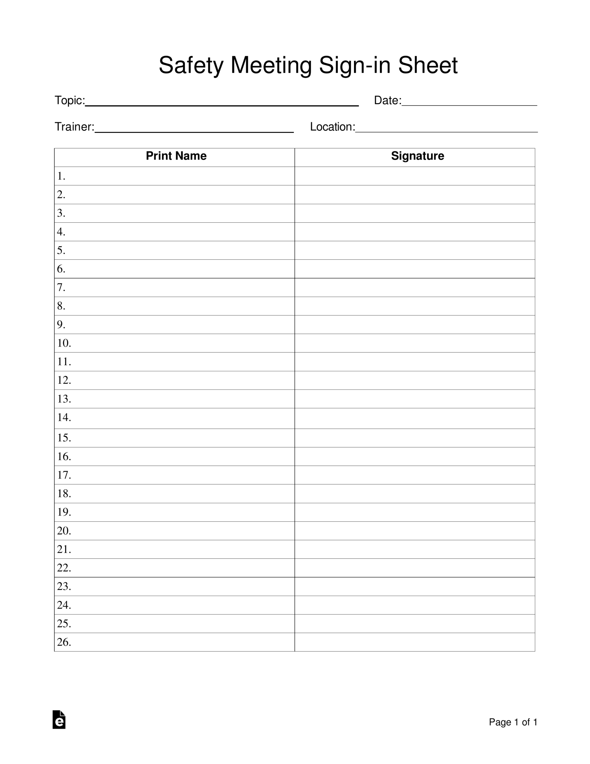 Sign In Sheet Meeting – Colona.rsd7 In Meeting Sign In Sheet Template