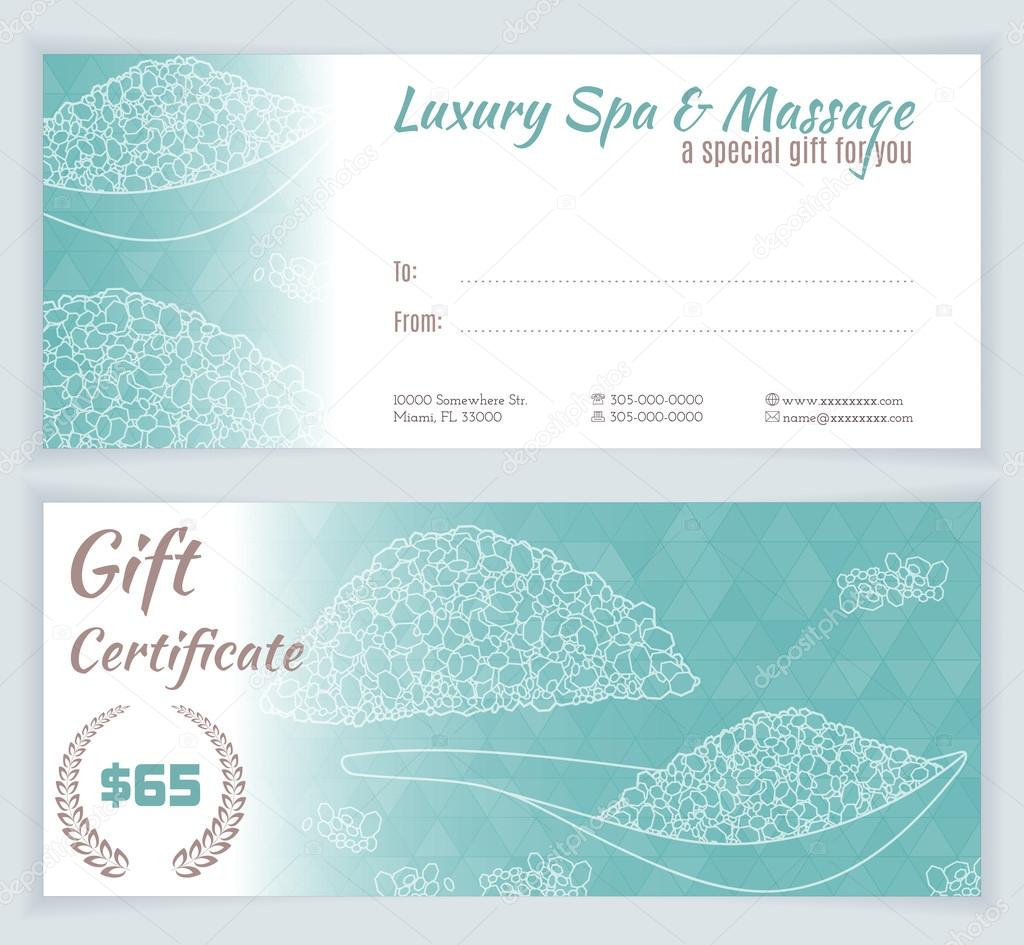 Spa Gift Certificate Template | Certificatetemplategift Intended For Massage Gift Certificate Template Free Printable