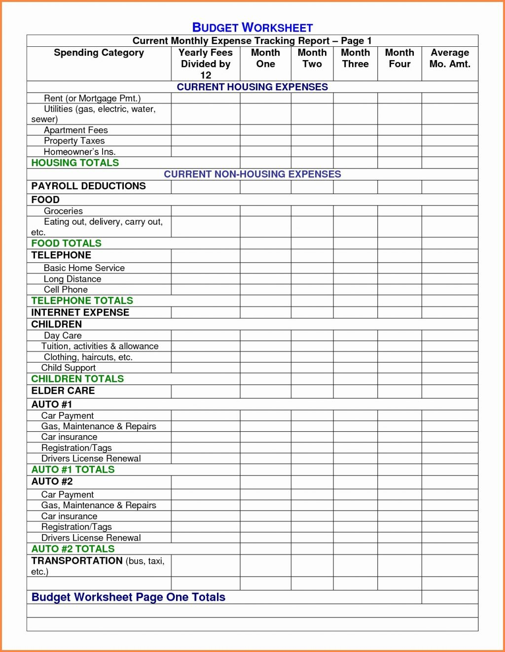 Spreadsheet Monthly Expense Template Expenses Business In Monthly Expense Report Template Excel