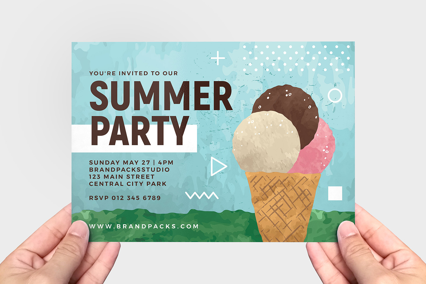 Summer Ice Cream Flyer Template – Psd, Ai & Vector – Brandpacks Inside Ice Cream Party Flyer Template