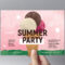 Summer Ice Cream Flyer Template – Psd, Ai & Vector In Ice Cream Party Flyer Template
