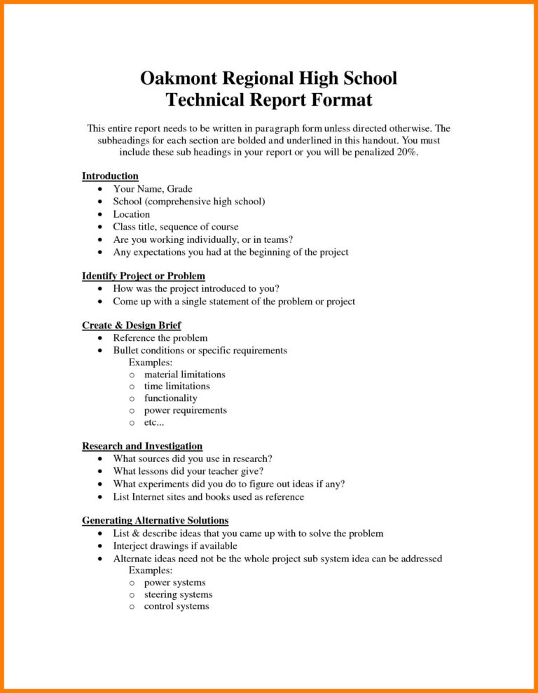 technical report latex format