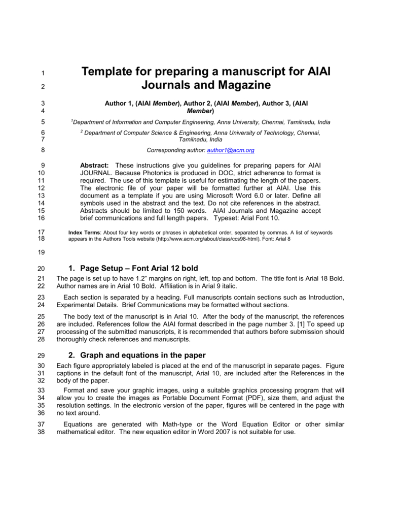 Template For Preparing A Manuscript For Ieee Photonics Journal With Ieee Template Word 2007