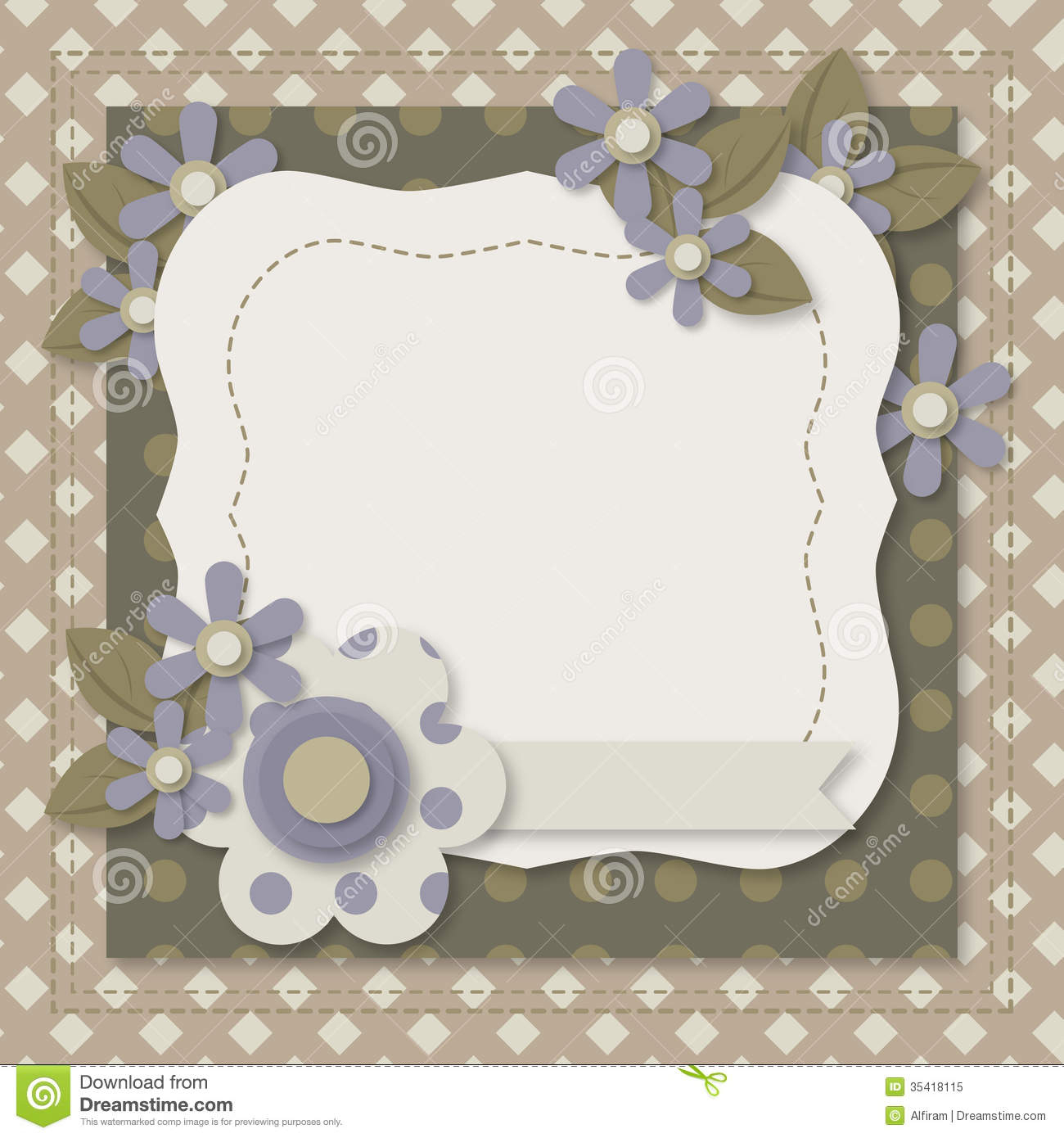Template Of Greeting Card Or Album Page Stock Vector Throughout Greeting Card Layout Templates