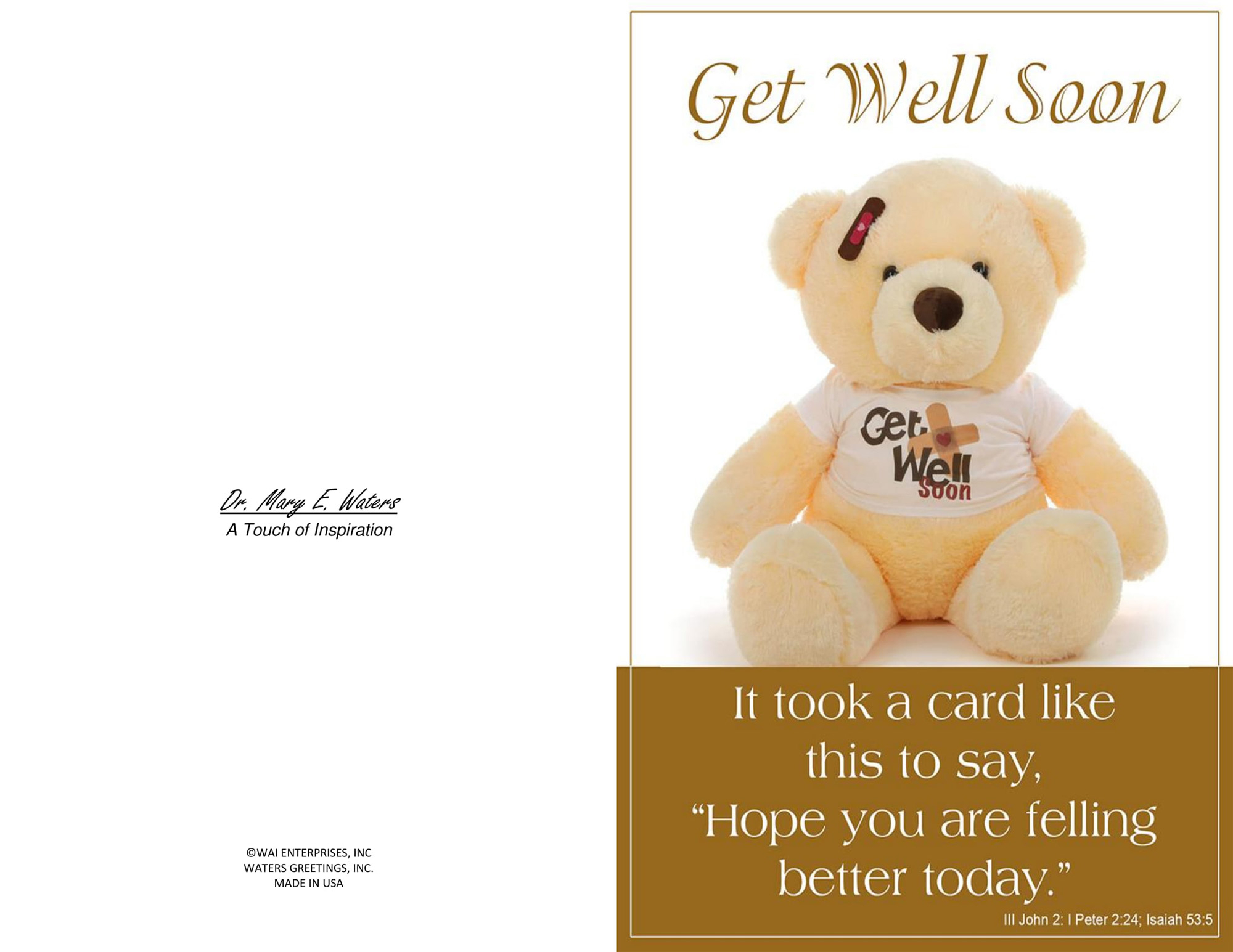 Three Printable Get Well Cards – Blank Inside, 5.5 X 8.5 And In Get Well Soon Card Template