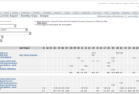 Timesheet Productivity (Calendar View) within Monthly Productivity Report Template