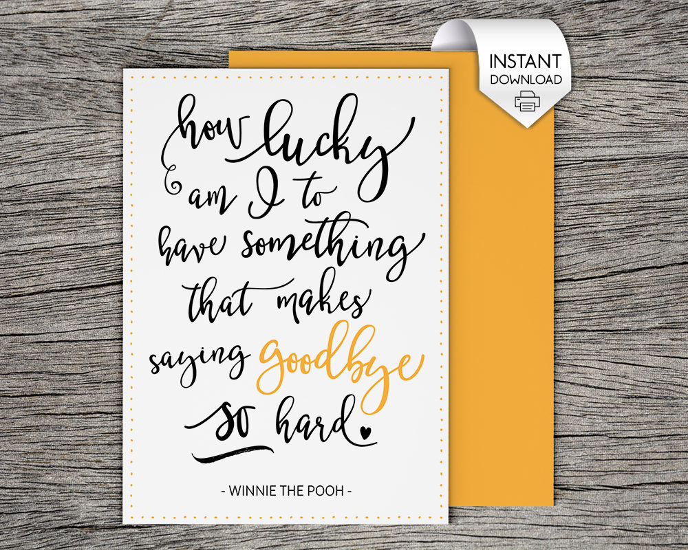 Top Printable Good Bye Cards | Graham Website For Goodbye Card Template