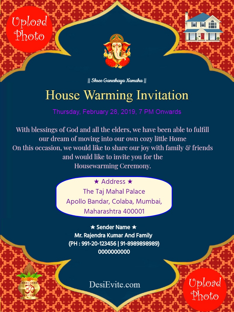 Traditional House Warming Invitation Card 3 Invitation Intended For Moving Home Cards Template