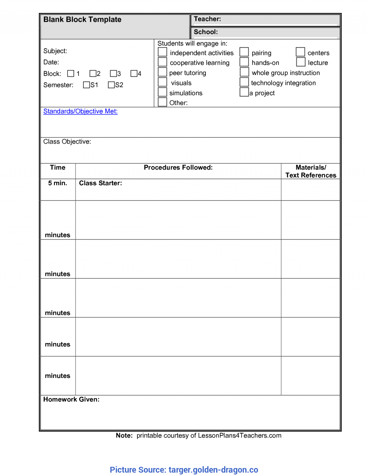 Typical Lesson Note Template 4+ Free Lesson Plan Templates In Lecture Note Template