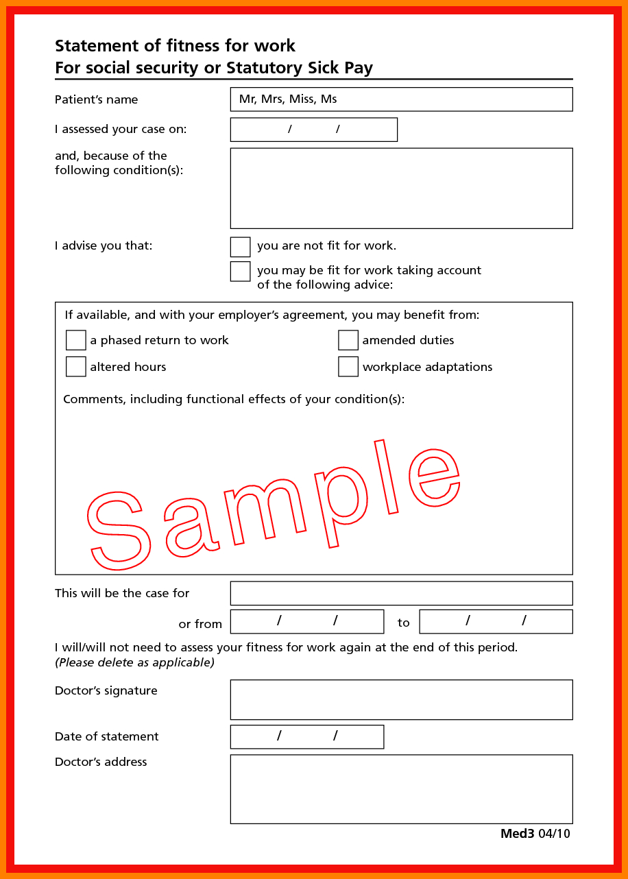 Uk Doctors Sick Note Colona rsd7 Inside Medical Sick Note Template Best Template Ideas