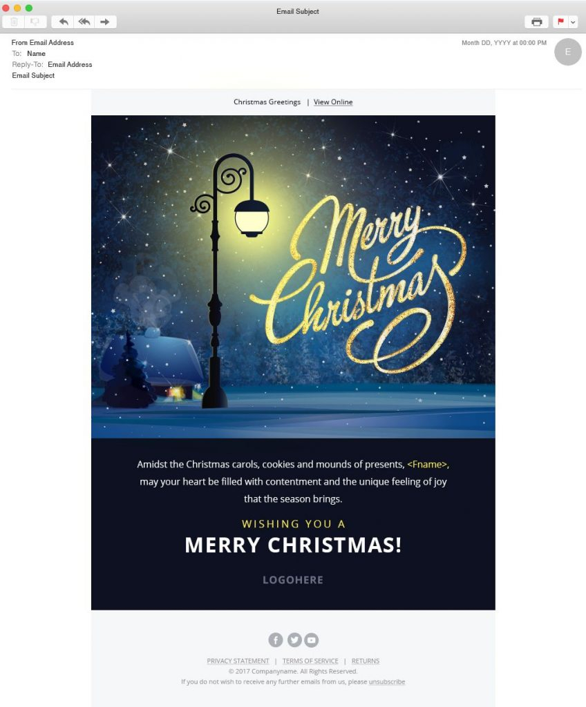 Uplers Free Downloadable Christmas Email Template With Regard To Holiday Card Email Template