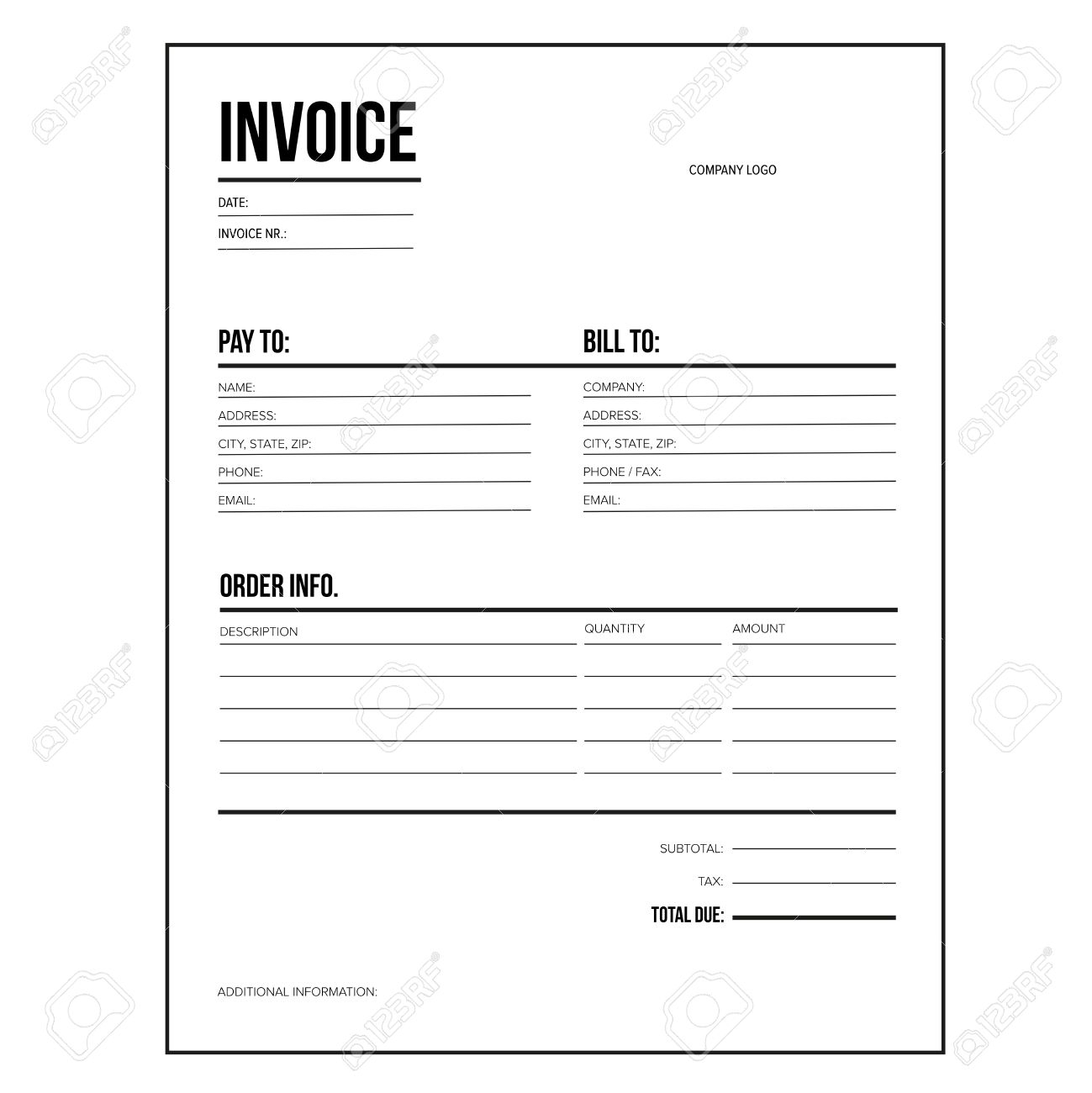 Usa Invoice – Yerde.swamitattvarupananda Throughout Invoice Template Usa