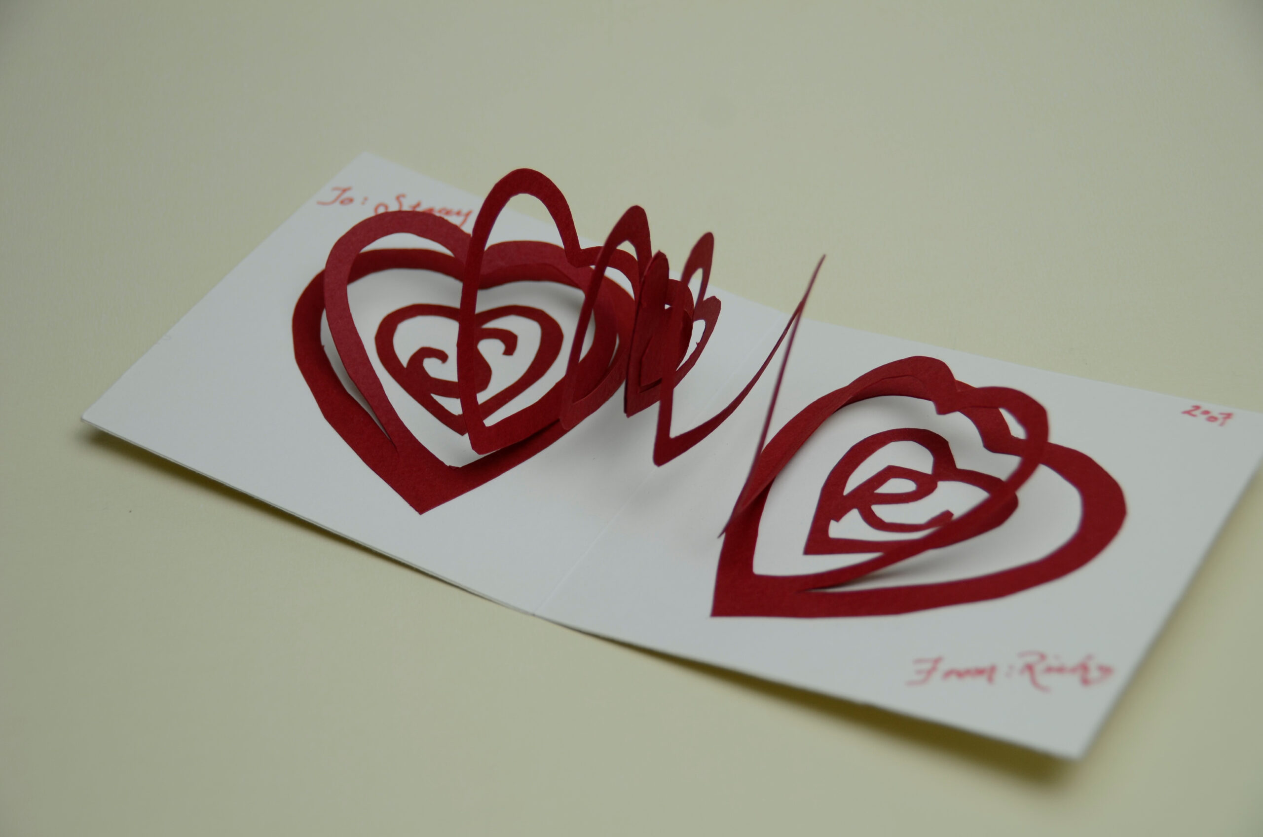 Valentine's Day Pop Up Card: Spiral Heart Tutorial Intended For Heart Pop Up Card Template Free