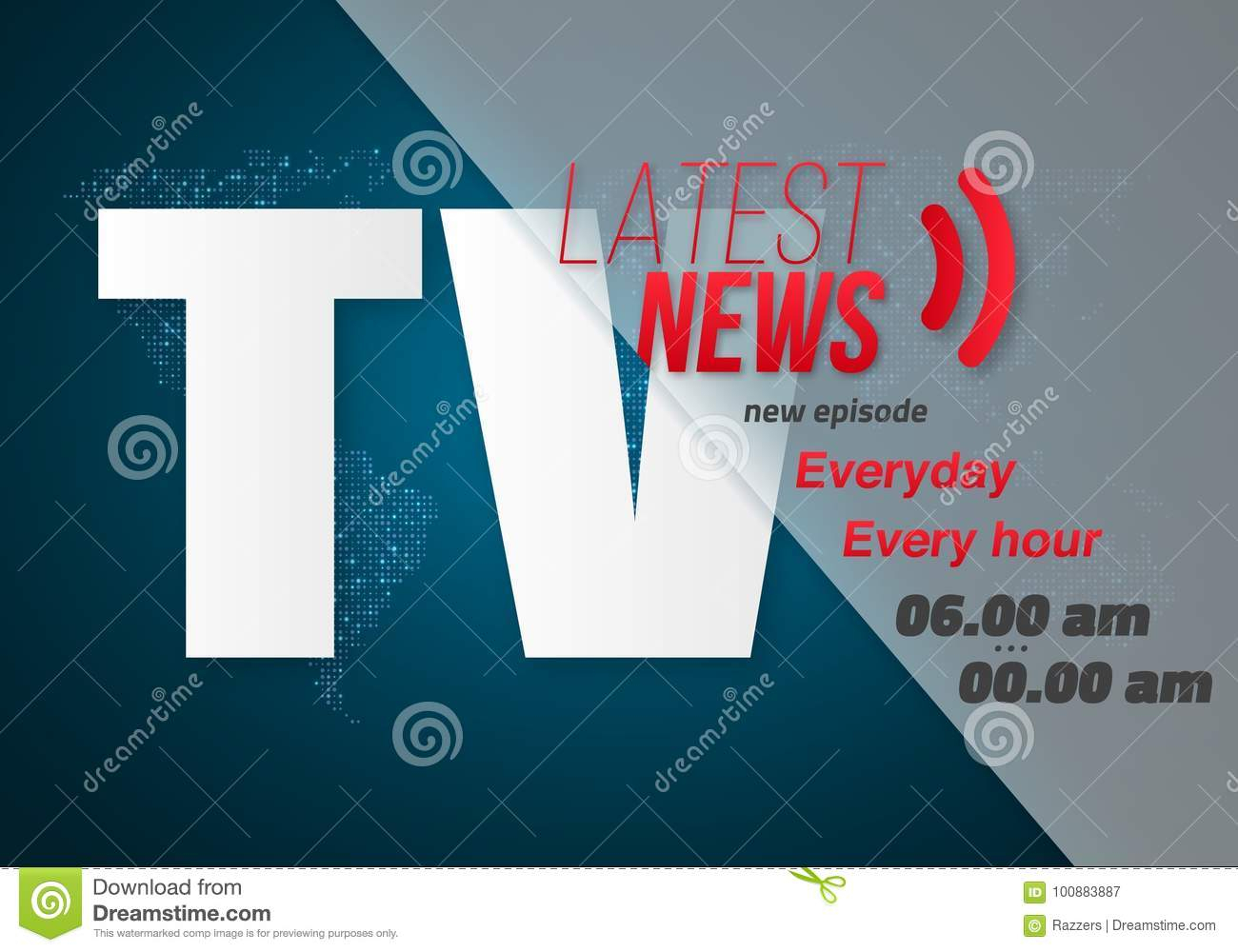 Vector Breaking News Banner. Broadcast News Design. News With News Report Template