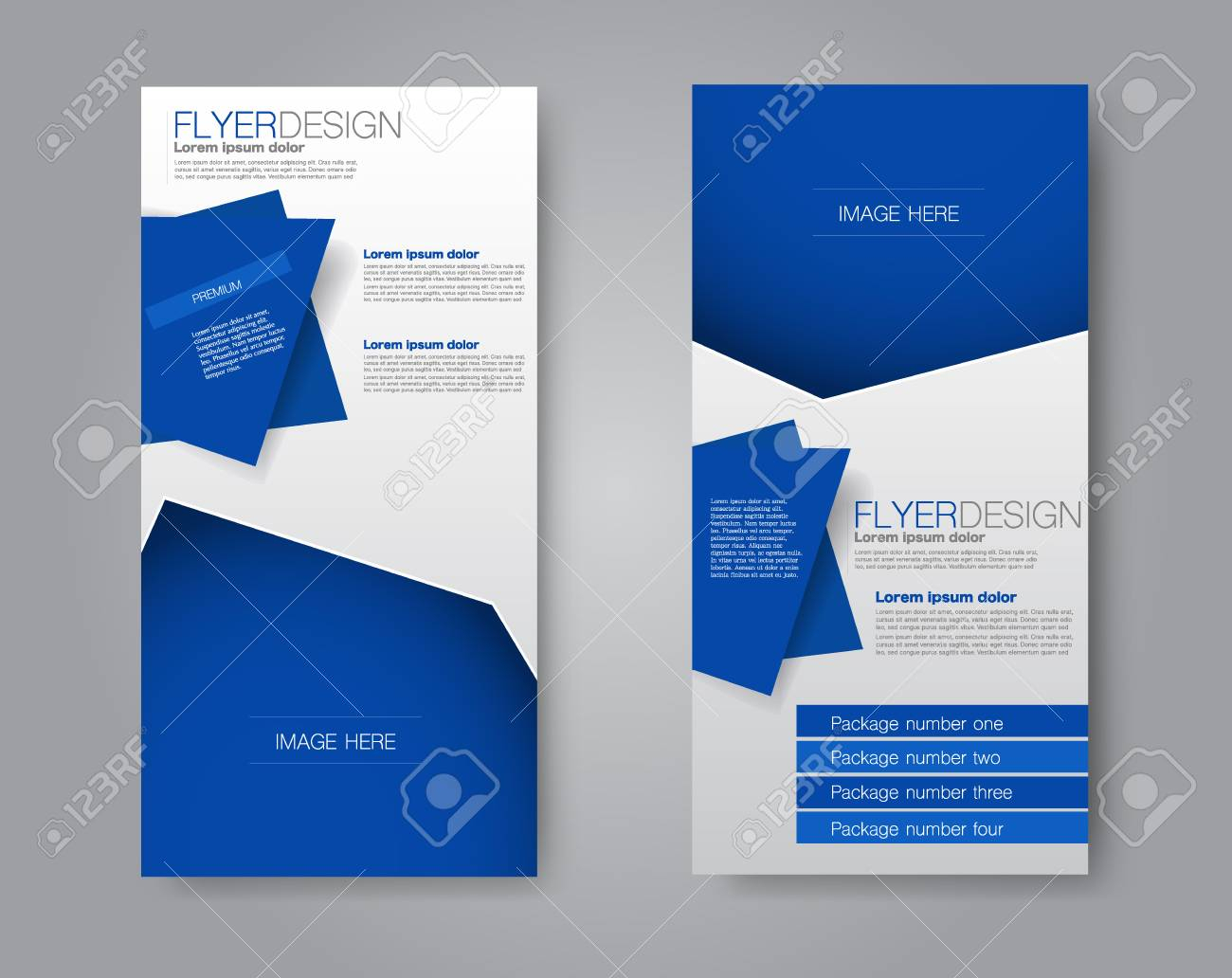 Vector Flyer And Leaflet Design. Set Of Two Side Brochure Templates For Ngo Brochure Templates