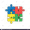 Vector Icon Concept Of Four Part Jigsaw Puzzle Pieces With Intended For Jigsaw Puzzle Template For Word