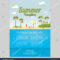 Vector Illustration Sea Island Beach Background Stock Vector For Island Brochure Template