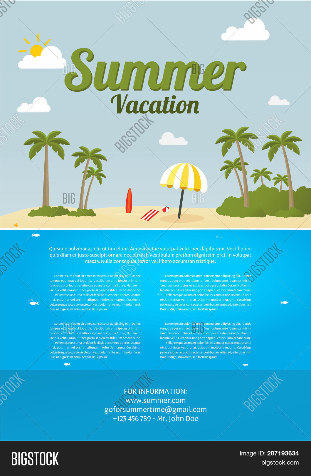 Vector Illustration Vector & Photo (Free Trial) | Bigstock With Regard To Island Brochure Template