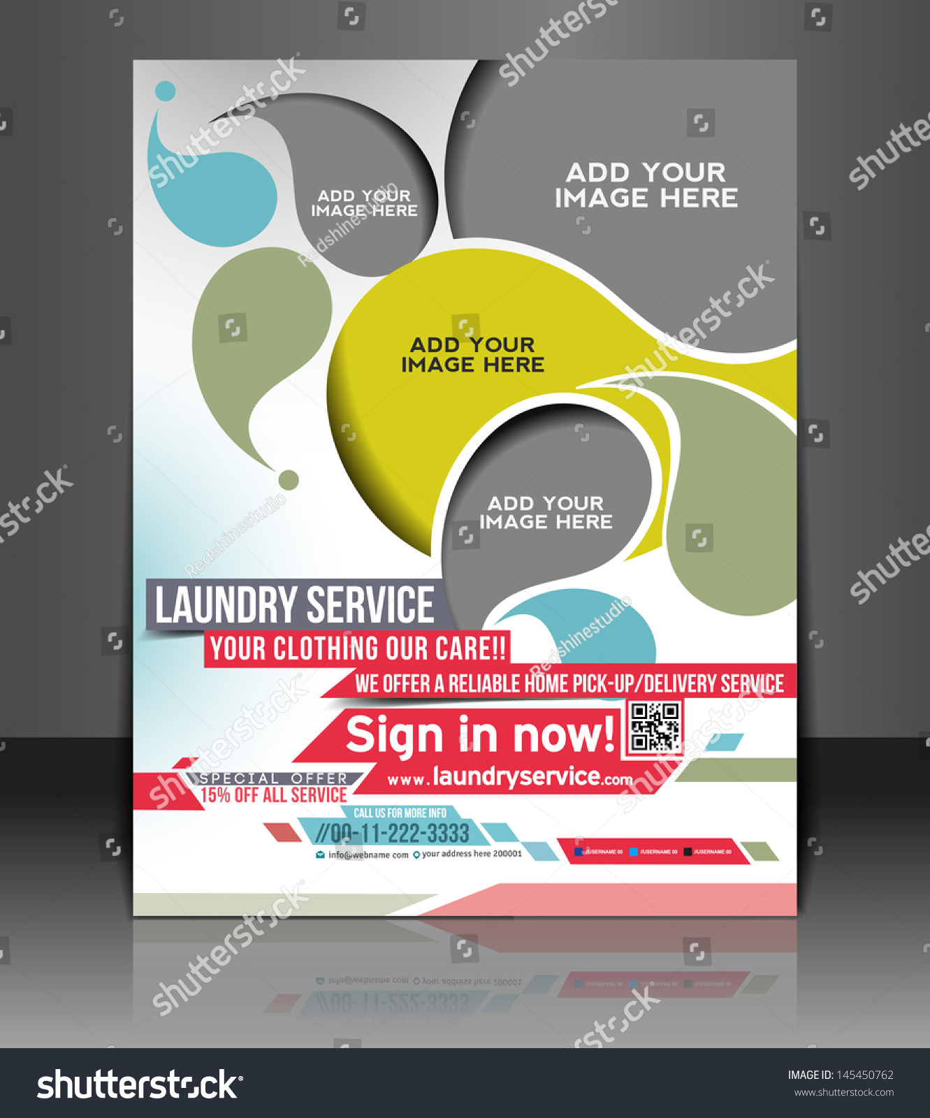 Vector Laundry Service Flyer Magazine Cover Stock Vector With Laundry Flyers Templates
