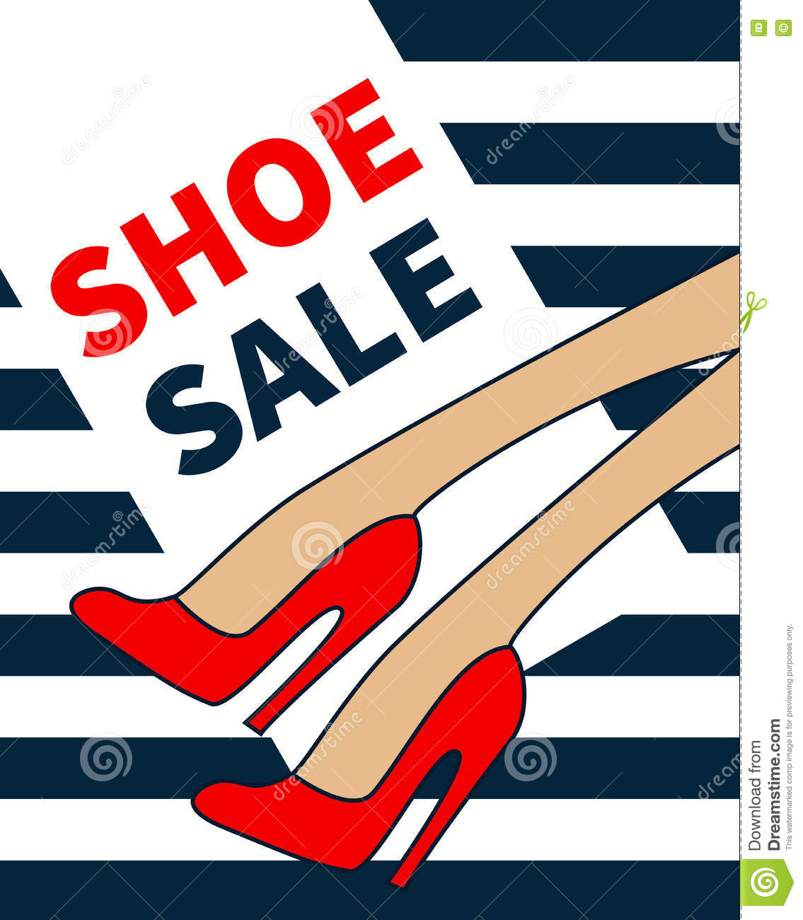 Vector Shoe Sale Stock Vector. Illustration Of Footwear Intended For High Heel Template For Cards