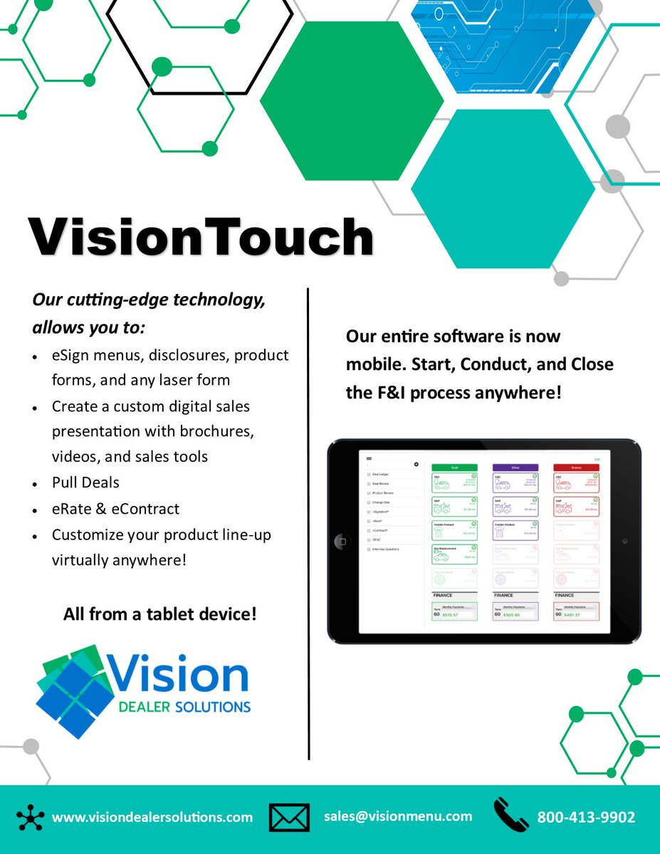 Vision Dealer Solutions, Inc. On Twitter: "want To Find Out With Menu Selling F&amp;i Template