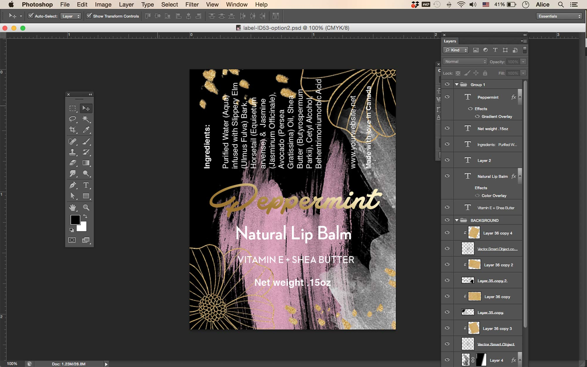 Watercolour Lipbalm Label Template | Aiwsolutions Intended For Lip Balm Label Template
