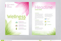 Wellness Brochure - Layout Template Stock Vector inside Health And Wellness Flyer Template