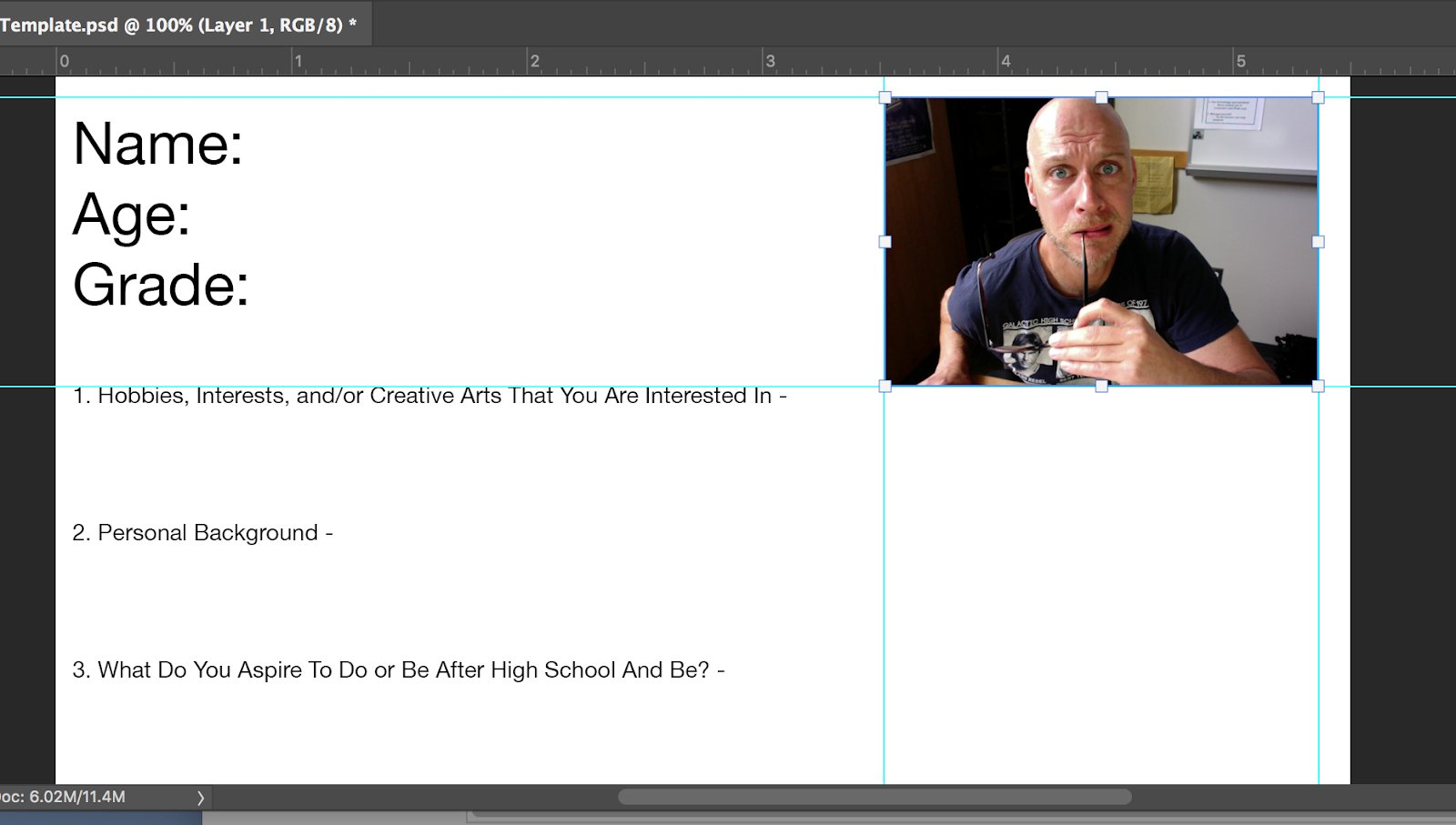Working With Layers In Photoshop Cc To Build Your Punkt Id Card Pertaining To High School Id Card Template