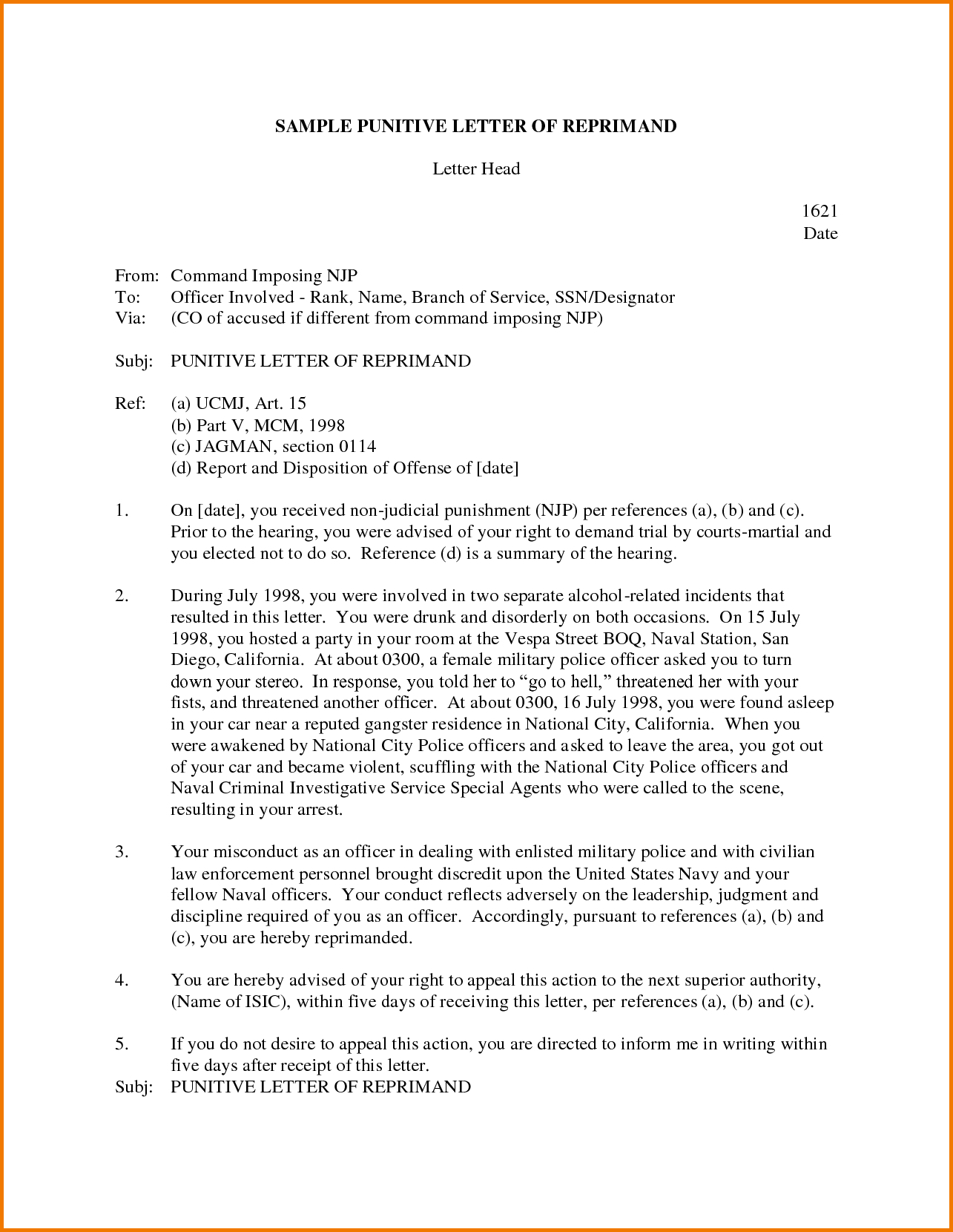 Written Reprimand Template – Colona.rsd7 Throughout Letter Of Reprimand Template